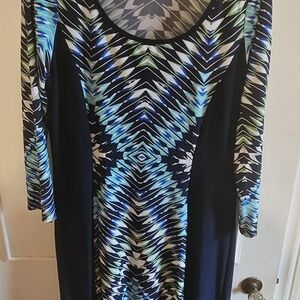 Stylish Multicolor Patterned Women's Dress